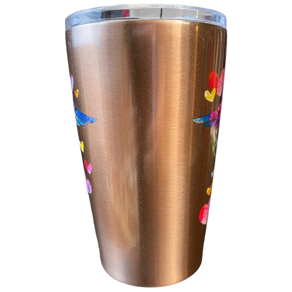 18oz Insulated Stainless Steel NURSE CADUCEUS RN Mug with Lid Rose Gold NEW - Picture 2 of 8